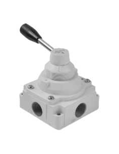 Pneumatic valve 1/4 4-way 2-position lever MVHC-302-4H-8A | ADAJUSA