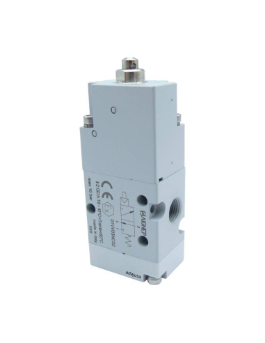 Limit switch servo-piloted strut pneumatic 1/8 3/2 NC monostable with spring-return - Aignep