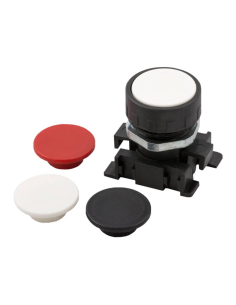 Black-white-red pneumatic pushbutton and Limit switch servo-piloted strut 1/8 3/2 NC with spring return - Aignep 2