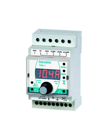 Control and protection relay TPM7-230/400 for motors and pumps - Wifi control Toscano