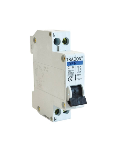 Magnetothermic 1 Pole+Neutral 6A narrow profile - Tracon