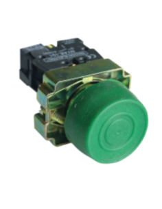 Green metal electric push button 22mm in rubber BP31 | adajusa | price