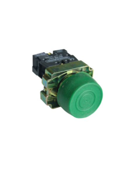 Pulsante elettrico metallo verde 22mm in gomma BP31 | adajusa | prezzo