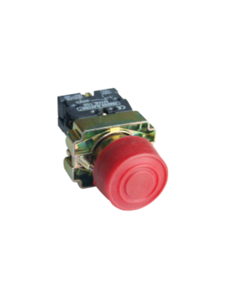 Pulsante elettrico in metallo con copertura in gomma rossa 22mm, BP42 | ADAJUSA | prezzo