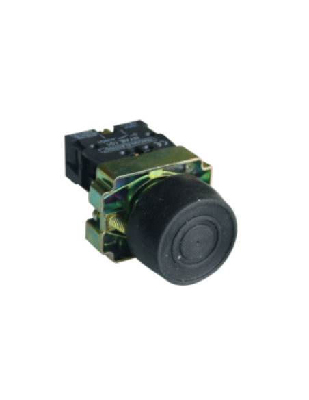 Pulsante elettrico in metallo nero da 22 mm in gomma XB2-BP21 ADAJUSA