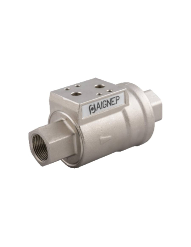 3/8 coaxial shut-off valve pneumatic actuation - Aignep