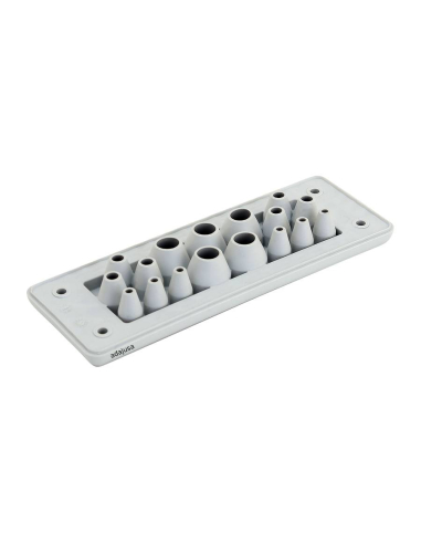 Cable gland plate with 17 entries 153x56mm for TFE Series electrical cabinets