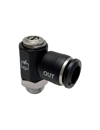 Adjustable Regulator with adjustment screw 1/8 tube diameter 8 for valve - Aignep