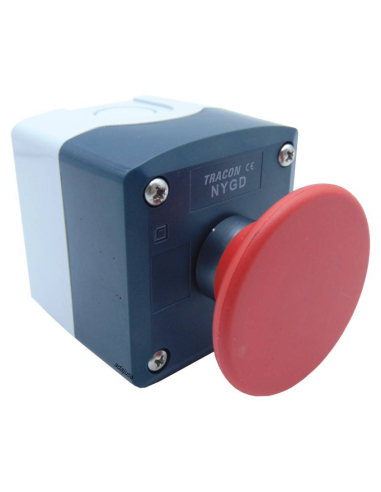 Caja con pulsador de parada tipo seta Ø60 completa - Serie NYG| Adajusa