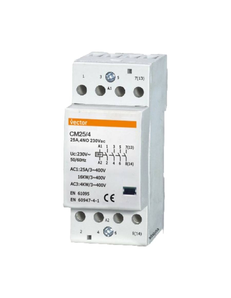 Contattore modulare 4 Poli 25A 230V VMC | ADAJUSA | prezzo