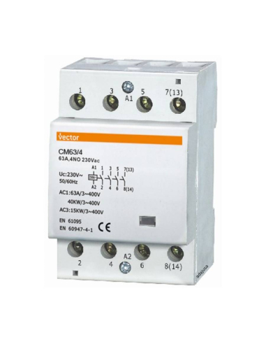 Modular contactor 63A 4Poles open 230Vac