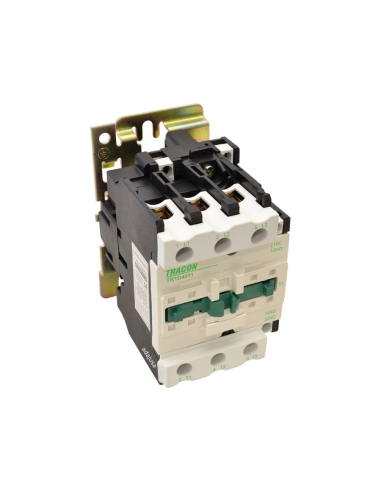 Three-phase contactor 50A 24Vac auxiliary contact NO NC Series TR1D