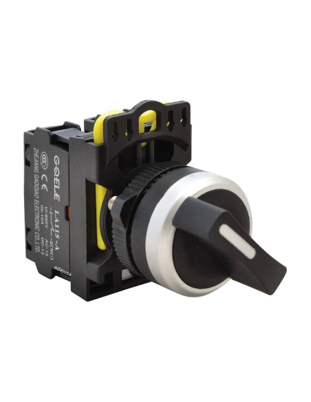 Interruttore selettore elettrico a 2 posizioni 1NO+1NC 22mm NYK3-S21BK | ADAJUSA | prezzo