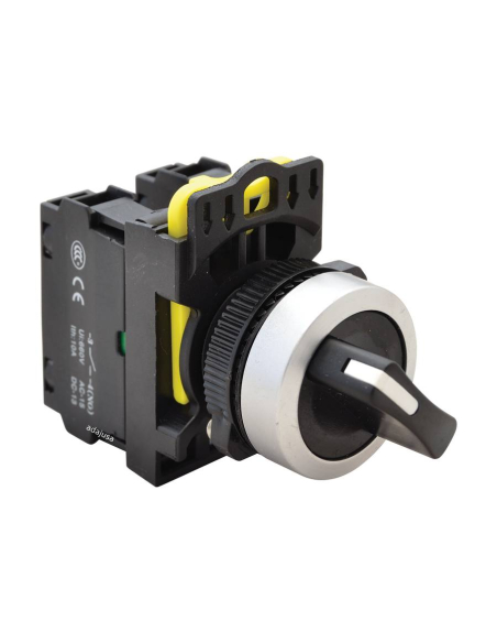 Selettore elettrico a 2 posizioni con ritorno 1NO+1NC 22mm NYK3-S24BK | ADAJUSA | prezzo