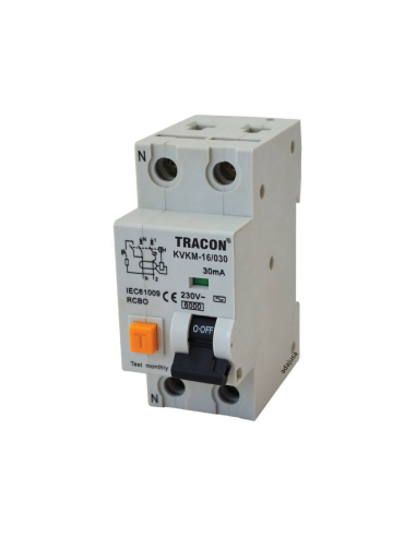 Differential MCB circuit breaker 20A 300mA Class AC - Tracon