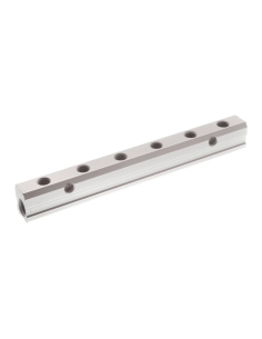 simple distributor 2 3/8 inputs - 6 1/4 outputs in aluminum - Aignep | ADAJUSA
