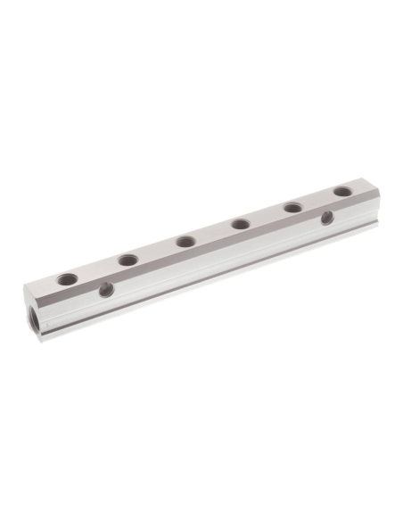 Doppio distributore 2 ingressi 3/8 - 12 uscite 1/4 in alluminio - Aignep | ADAJUSA