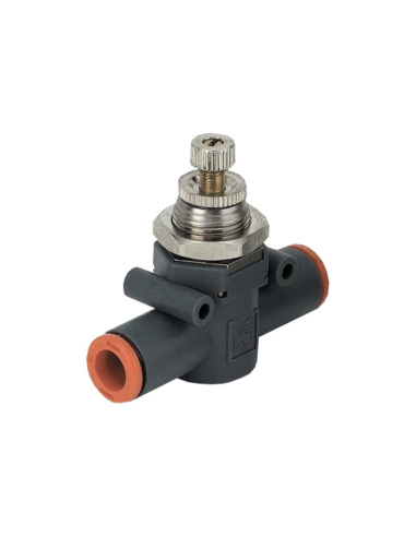 Regolatore di flusso unidirezionale tubo-tubo da 6mm - Metal Work