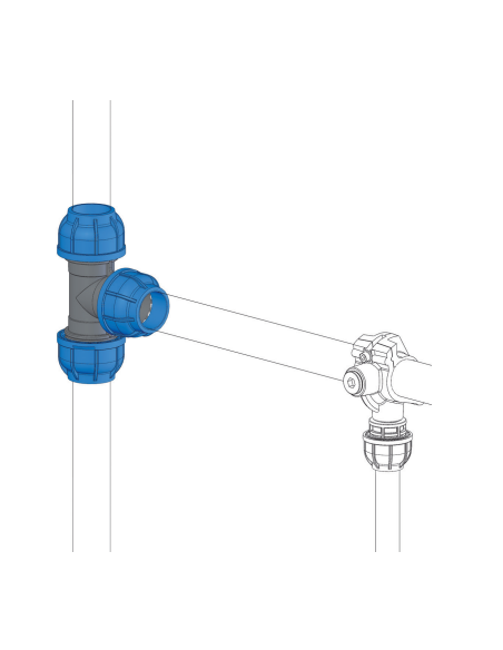 T- union fitting diameter 32mm Sicomat | ADAJUSA | price