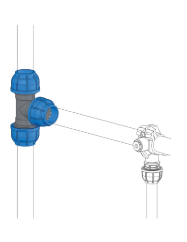 T- union fitting diameter 50mm Sicomat | ADAJUSA | price