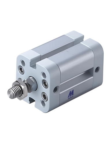 Compact pneumatic cylinder 100x200mm double acting rod INOX ISO 21287 - Mindman