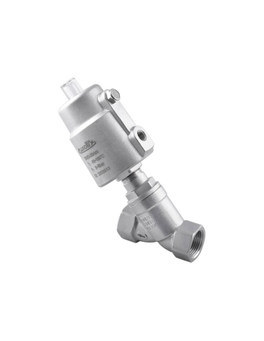 Angled seat valve 3/8 NC actuator in INOX - Aignep