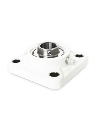 Square thermoplastic support with INOX bearing 20mm shaft SSUC-204 - ISB
