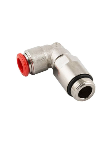 Raccordo a gomito regolabile cilindrico prolungato tubo 3/8 8mm Serie 50000 - Aignep
