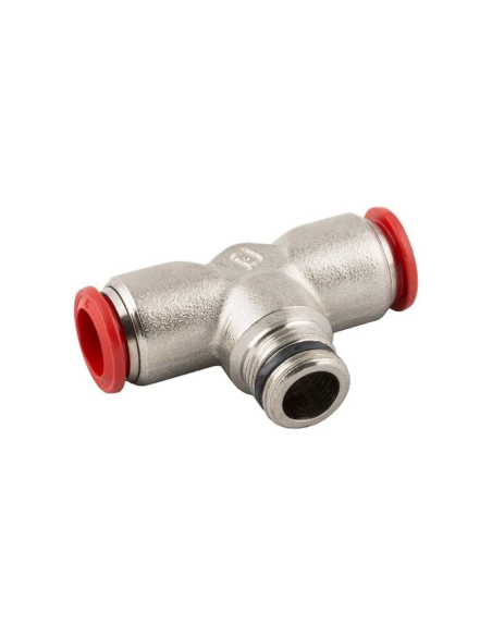 Automatic T fitting with conical central thread 1/4 tube 12 Series 50000 - Aignep | ADAJUSA