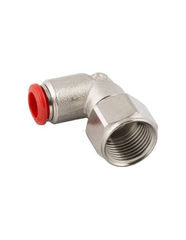 Raccordo curvo cilindrico femmina orientabile tubo 1/8 6mm Serie 50000 - Aignep