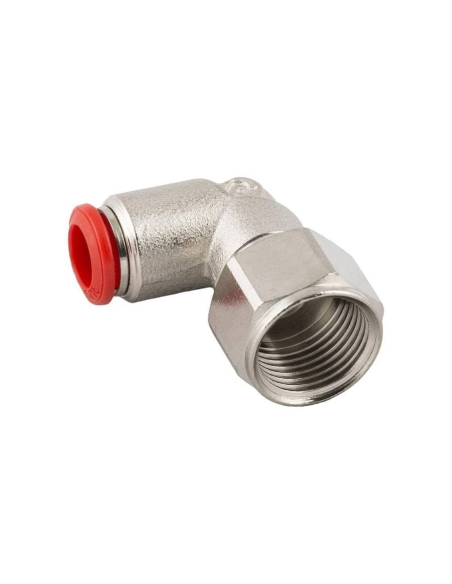 Female cylindrical adjustable elbow fitting 3/8 tube 8mm Series 50000 - Aignep | ADAJUSA