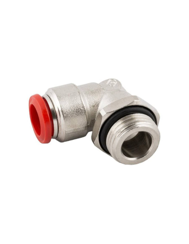 Raccordo curvo cilindrico orientabile maschio 1/2 tubo 12mm Serie 50000 - Aignep