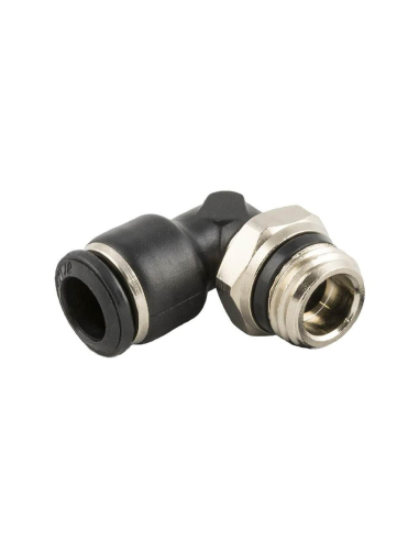 Tapered male swivel elbow fitting (short) 3/8 pipe 12mm Series 55000 - Aignep