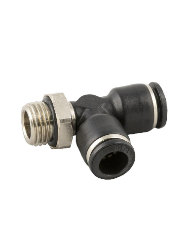 Raccordo a T girevole con filettatura laterale M5 tubo 6 Serie 55000 - Aignep