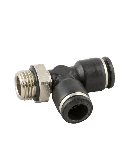 Tee girevole con filettatura laterale 1/8 tubo 8 Serie 55000 - Aignep| ADAJUSA