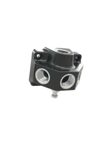 Polyamide and aluminum distributor 3 outlets 1/2 female input with condensate drain - Sicomat