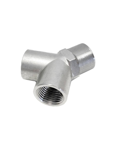 Raccordo derivazione a Y a 90º femmina 1/4 INOX Serie 62000 - Aignep