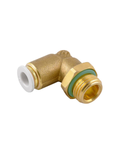 Male cylindrical adjustable elbow fitting 1/4 6mm tube for food and drinking water use Series 59000 FOOD - Aignep | ADAJUSA