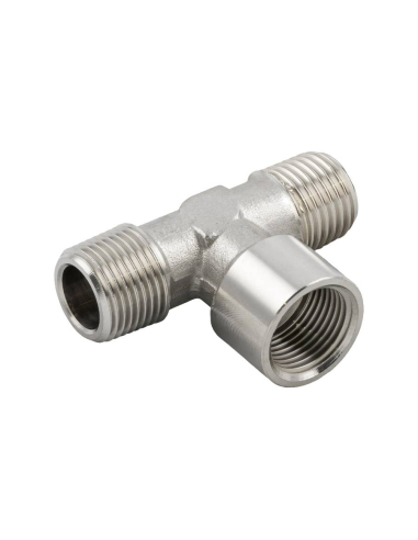 Raccordo a T filetto centrale femmina 1/2 INOX Serie 62000 - Aignep
