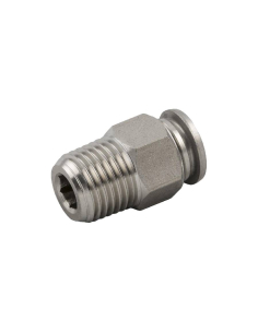 Raccordo diritto automatico 3/8 tubo 12mm INOX Serie 60000 - Aignep | ADAJUSA