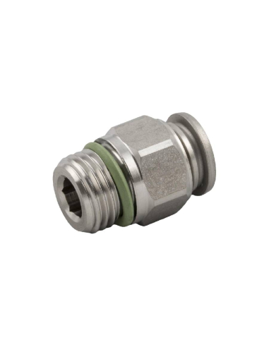 Raccordo dritto maschio 1/2 tubo 16mm INOX Serie 60000 - Aignep