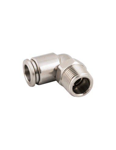Raccordo curvo conico maschio regolabile 1/4 tubo 4mm INOX Serie 60000 - Aignep