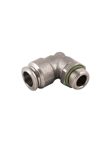 Male cylindrical adjustable elbow fitting 1/8 tube 6mm food use Series 70000 FOOD GRADE - Aignep