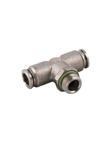 Raccordo a T maschio cilindrico regolabile 1/8 tubo 8mm uso alimentare Serie 70000 FOOD GRADE - Aignep