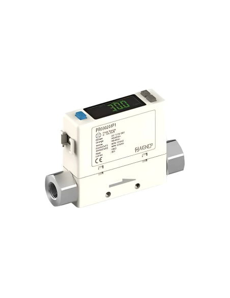 Sensore digitale di flusso e pressione 0 - 100l/min PNP + Uscita analogica (4 - 20mA) PR030103P2 - Aignep | Adajusa