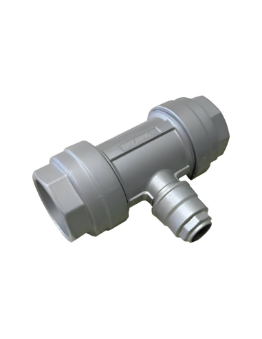 Aluminum fitting for T-shaped downpipe diameter 50mm downpipe 25mm - Aignep