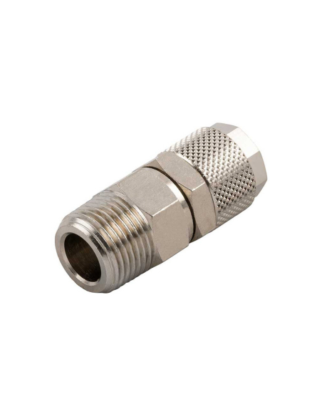 Conical male adjustable straight fitting 1/4 tube 10/6.5 Series 1000 - Aignep | ADAJUSA