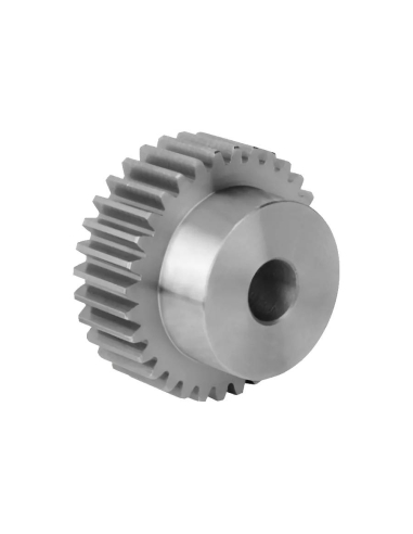 Cylindrical gear module 1.5 Z-19 straight toothed in steel