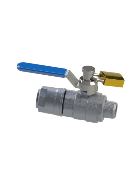 2- way ball valve male 3/4 tube 25mm padlock included - Aignep | ADAJUSA | price