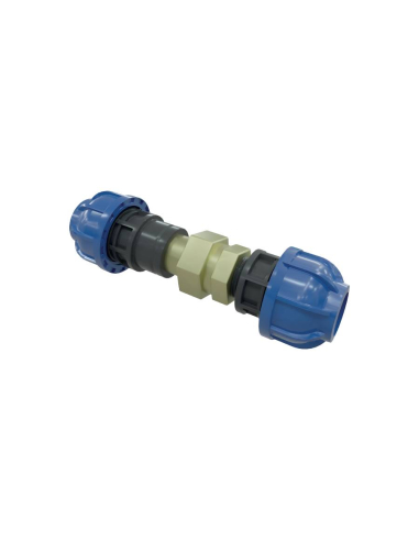 Straight fitting with connection 3 pieces 1 1/4 diameter 40mm - Sicomat